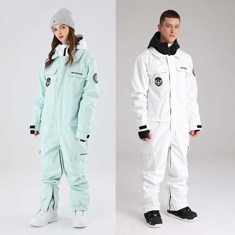 Unisex Outdoor Snowboard One-Piece Overalls Jacket
