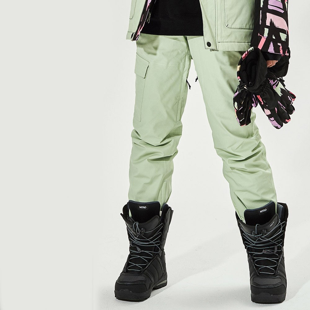 Thickened Warm And Waterproof Patterned Ski Pants