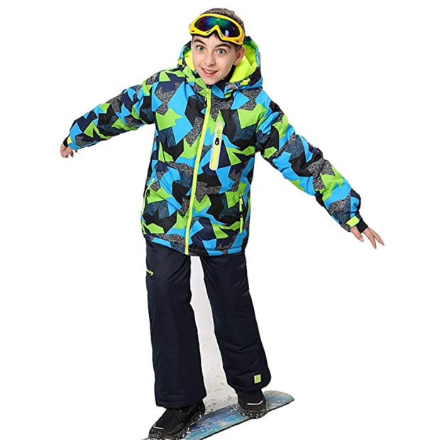 Warm Waterproof Kid's Ski Jacket And Pants