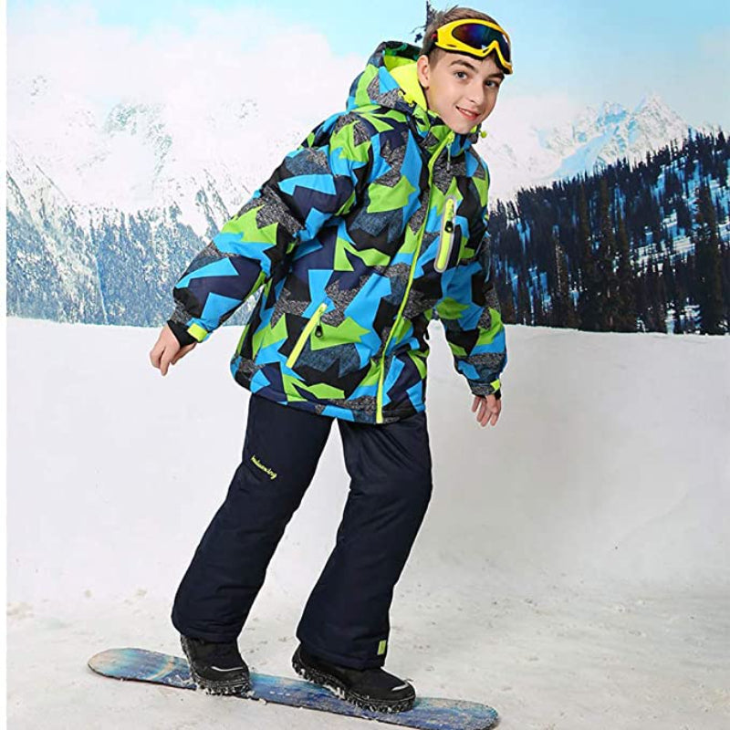 Warm Waterproof Kid's Ski Jacket And Pants