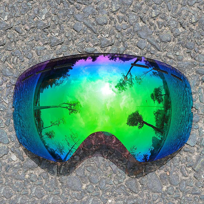 Anti-Fog Big Spherical Ski Glasses And Snow Goggles