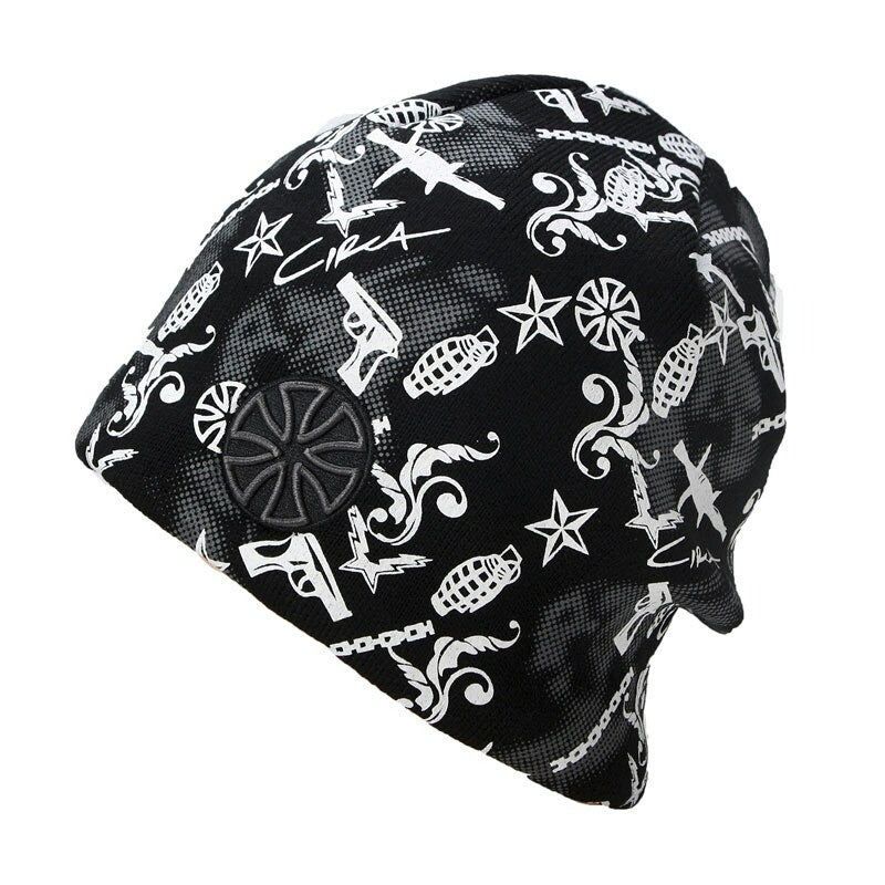 Colorful Printed Knitted Beanies Hat For Skiing
