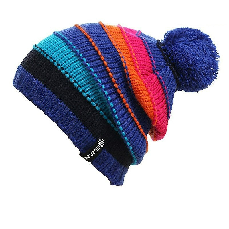 Thick And Warm Multicolor Cap For Winter Sports
