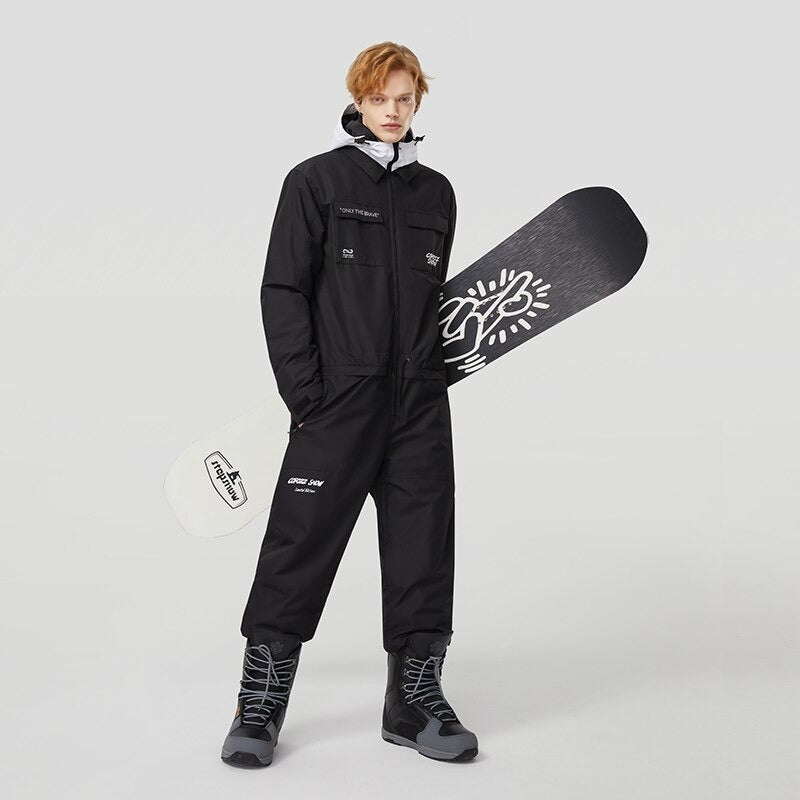 Thick Unisex One-Piece Ski Jumpsuit