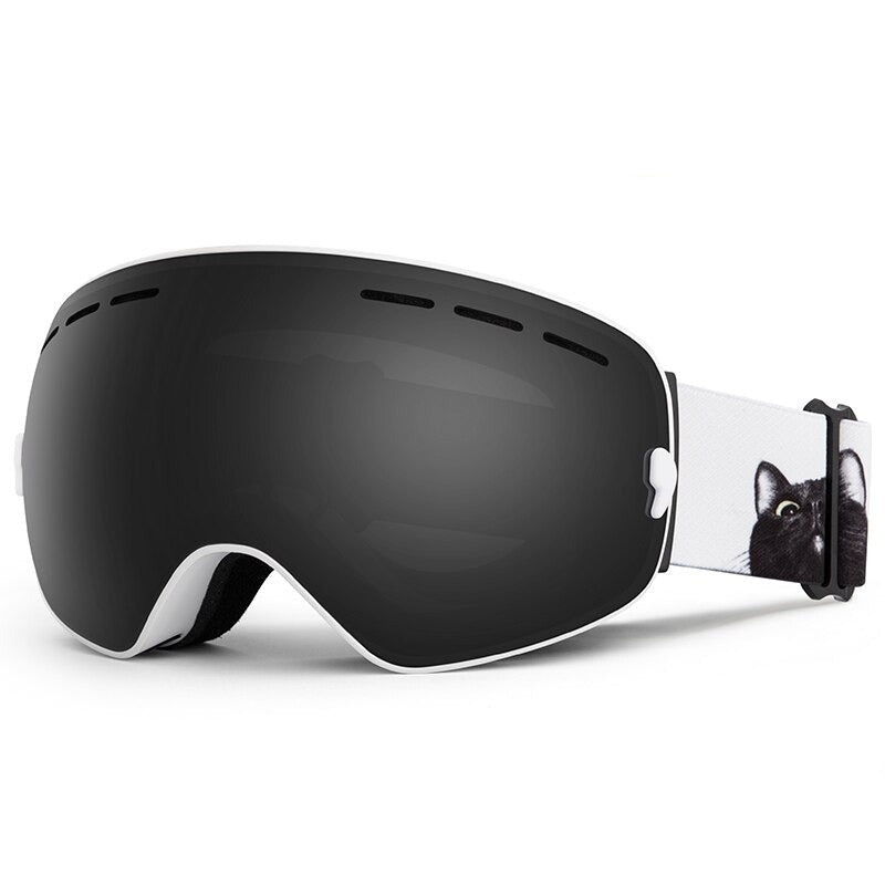 Unisex Double Layers Anti-Fog Skiing Snow Goggles
