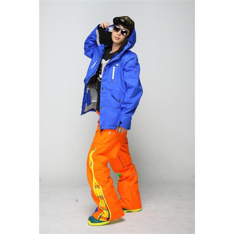 Warm Hooded Jacket With Pants And Snowboarding Sets