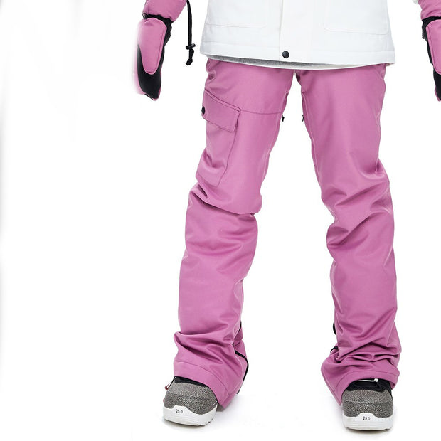 Thickened Warm And Waterproof Patterned Ski Pants