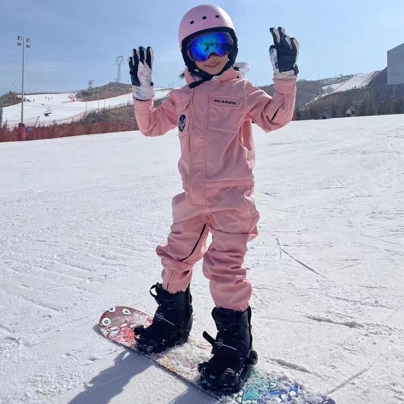 Winter Warm Jumpsuit Snowboarding Set For Kids