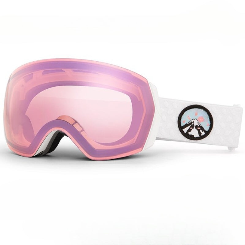 Men And Women Double Layers Anti-Fog Big Skiing Goggles Set