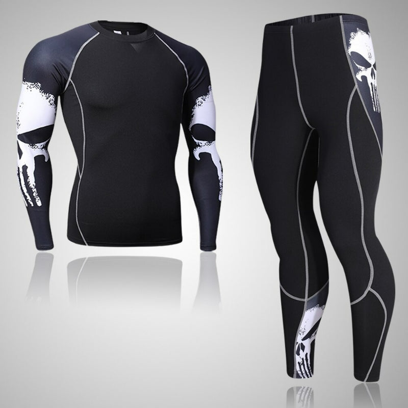 Men's Compression Tights Set for Winter Sports